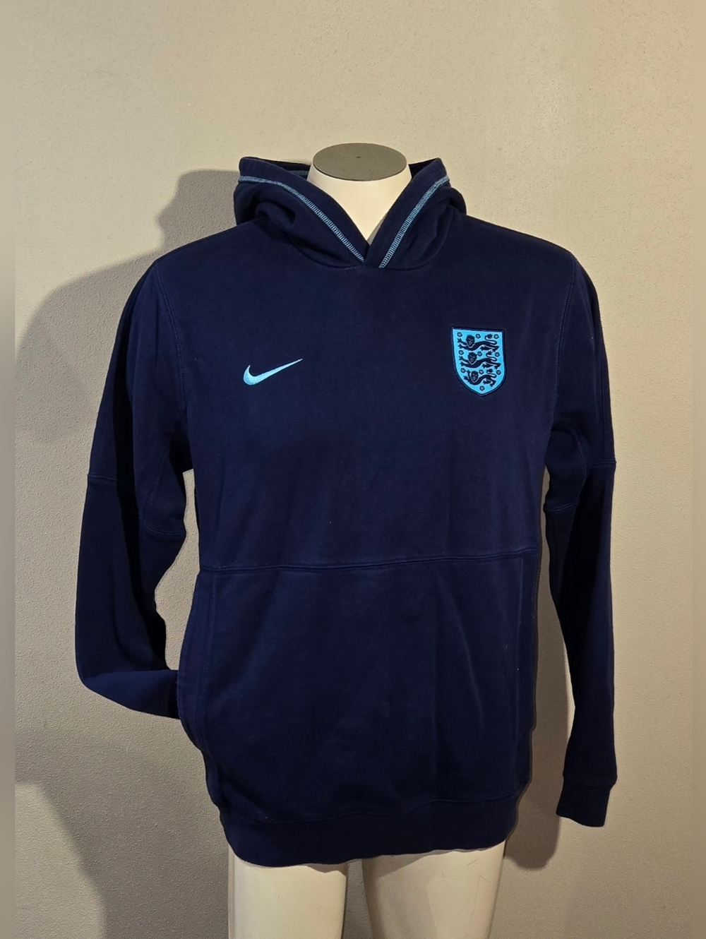 ENGLAND NIKE 2023 Football Hoodie Blue Pullover Men's Medium